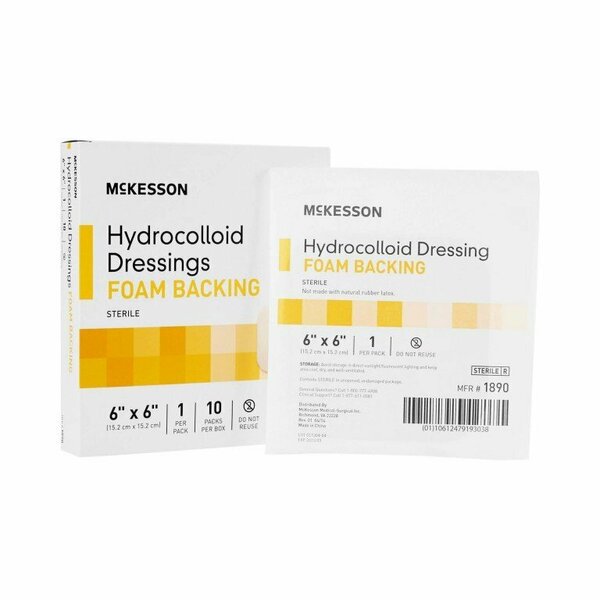 Mckesson Hydrocolloid Dressing, 6 x 6 Inch, 10PK 1890